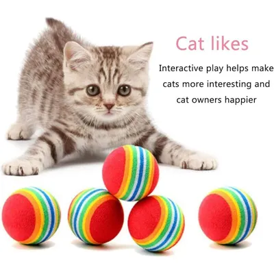 12er-Set Schaumstoffbälle Katzen – leichtes, springendes Interaktionsspielz 12er-Set Schaumstoffbälle Katzen – leichtes, springendes Interaktionsspielz