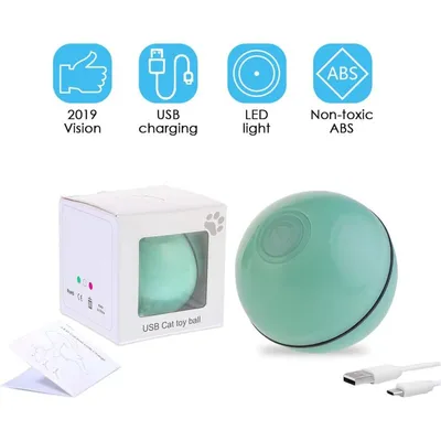 Balle chat interactive LED automatique rechargeable USB Balle chat interactive LED automatique rechargeable USB
