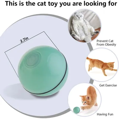 Balle chat interactive LED automatique rechargeable USB Balle chat interactive LED automatique rechargeable USB
