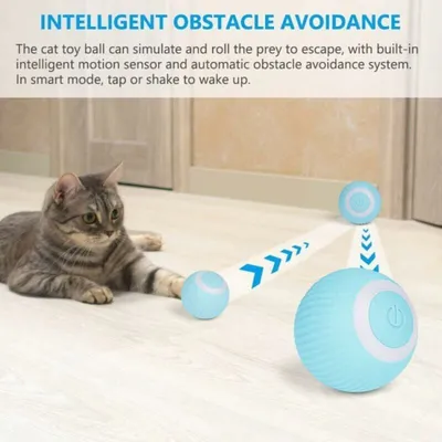 Jouet chat automatique - Balle interactive rechargeable amusante Jouet chat automatique - Balle interactive rechargeable amusante
