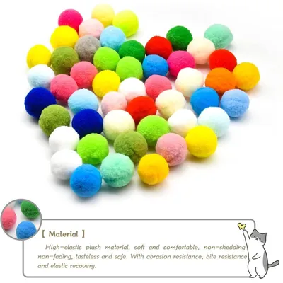 50 Stück50 Stück Katzenbälle 3 cm – weiches, buntes Spielzeug Kätzchen 50 Stück50 Stück Katzenbälle 3 cm – weiches, buntes Spielzeug Kätzchen