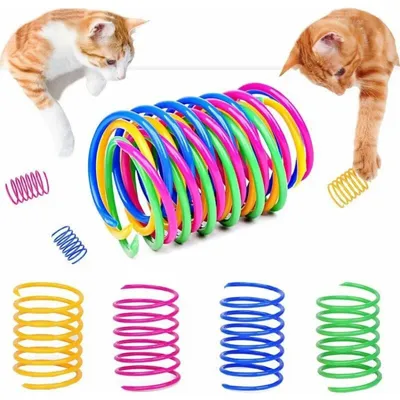 Buntes Federspielzeug Katzen, 20er-Set, interaktives Kunststoffspielzeug Buntes Federspielzeug Katzen, 20er-Set, interaktives Kunststoffspielzeug