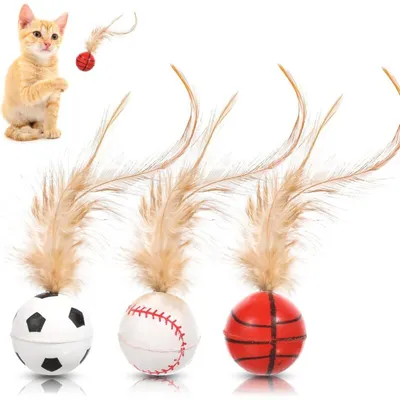 Interaktives Katzenspielzeug – Badmintonbälle für aktives Spielvergnügen Interaktives Katzenspielzeug – Badmintonbälle für aktives Spielvergnügen
