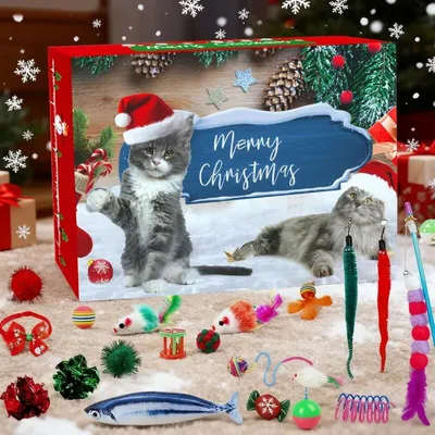 Weihnachtskalender Katzen – 24 Überraschungsspielzeuge täglichen Spaß Weihnachtskalender Katzen – 24 Überraschungsspielzeuge täglichen Spaß