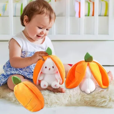 Jouet peluche lapin – modèle carotte Jouet peluche lapin – modèle carotte