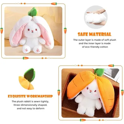 Jouet peluche lapin – modèle carotte Jouet peluche lapin – modèle carotte