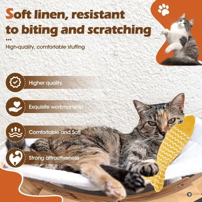 Katzenspielzeug Fisch – 3er-Set mit Katzenminze für unterhaltsames Spielen Katzenspielzeug Fisch – 3er-Set mit Katzenminze für unterhaltsames Spielen