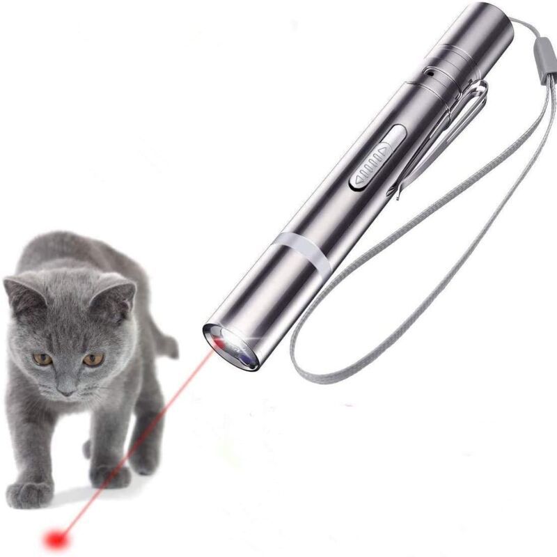 USB-LED-Zeiger Katzen – interaktives 4-in-1-Spielzeug rotem UV-Licht