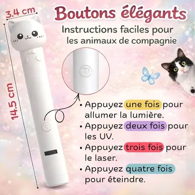ZooVenture Katzen-Laserspielzeug – 7 Modi, USB-C, Katzenkopf ZooVenture Katzen-Laserspielzeug – 7 Modi, USB-C, Katzenkopf