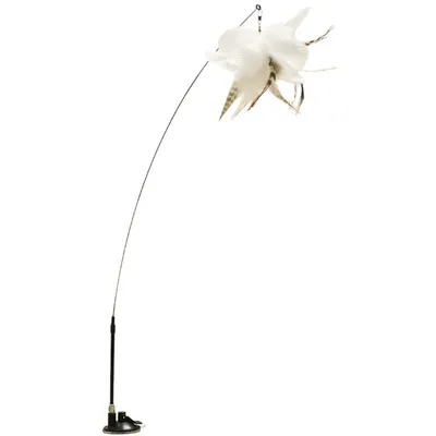 Katzenangel 100 cm – Feder, Glöckchen, Saugnapf, interaktives Spielzeug Katzenangel 100 cm – Feder, Glöckchen, Saugnapf, interaktives Spielzeug