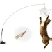 Katzenangel 100 cm – Feder, Glöckchen, Saugnapf, interaktives Spielzeug