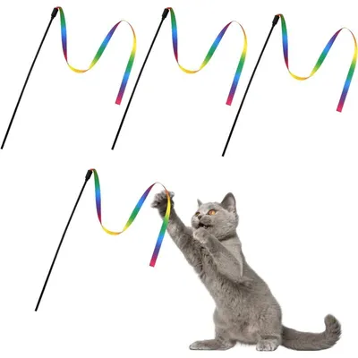 Katzenangel – bunte Bänder für unterhaltsames Spiel und Bewegung Katzenangel – bunte Bänder für unterhaltsames Spiel und Bewegung