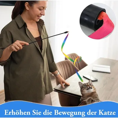 Katzenangel – bunte Bänder für unterhaltsames Spiel und Bewegung Katzenangel – bunte Bänder für unterhaltsames Spiel und Bewegung
