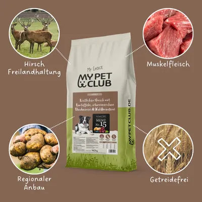 MyPetClub Hirsch Trockenfutter getreidefrei