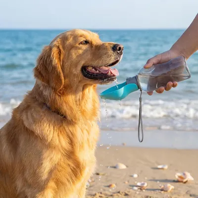 HausPets Hundeflasche 800ml Tragbar BPA-frei Trinknapf HausPets Hundeflasche 800ml Tragbar BPA-frei Trinknapf