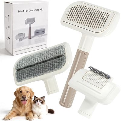 HausPets Kit Toilettage 3en1 Chien Chat Sous-poil