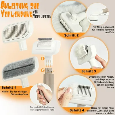HausPets Kit Toilettage 3en1 Chien Chat Sous-poil HausPets Kit Toilettage 3en1 Chien Chat Sous-poil
