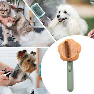 HausPets Brosse Chien Chat Poils Morts Démêlage 3-en-1 HausPets Brosse Chien Chat Poils Morts Démêlage 3-en-1