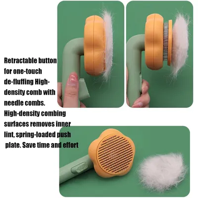 HausPets Brosse Chien Chat Poils Morts Démêlage 3-en-1 HausPets Brosse Chien Chat Poils Morts Démêlage 3-en-1