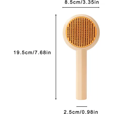 HausPets Brosse Auto Nettoyante Chat Chien Jaunâtre HausPets Brosse Auto Nettoyante Chat Chien Jaunâtre