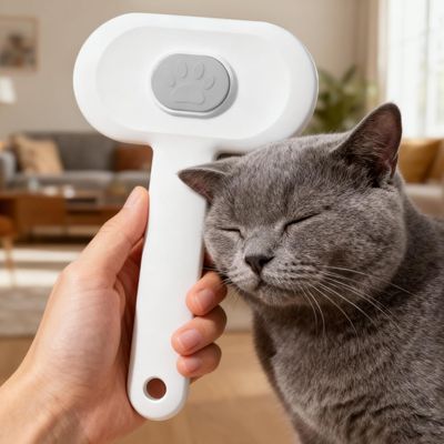 HausPets Brosse Toilettage Chien Anti Perte Double Action