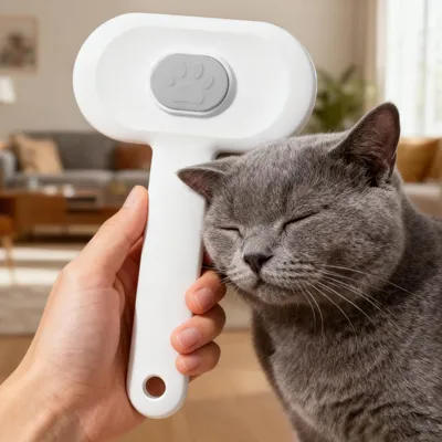 HausPets Brosse Toilettage Chien Anti Perte Double Action HausPets Brosse Toilettage Chien Anti Perte Double Action
