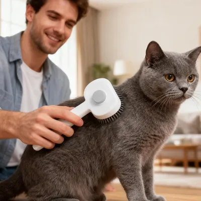 HausPets Brosse Toilettage Chien Anti Perte Double Action HausPets Brosse Toilettage Chien Anti Perte Double Action