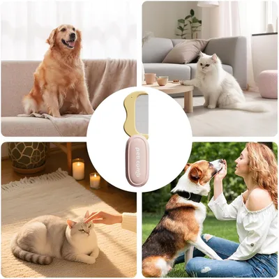 HausPets Brosse Anti Chute Chien Chat Pliable Démêlage HausPets Brosse Anti Chute Chien Chat Pliable Démêlage