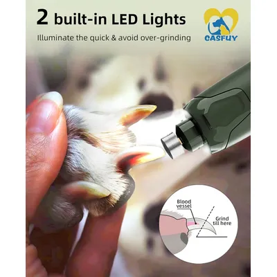 HausPets Lime Ongles Chien 6 Vitesses LED 45dB USB HausPets Lime Ongles Chien 6 Vitesses LED 45dB USB