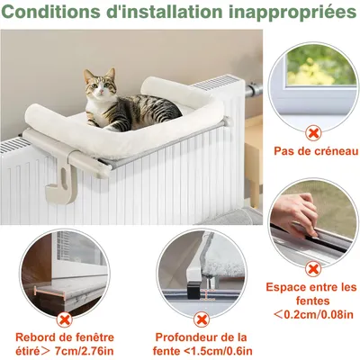 HausPets Hängematte Katze Fenster 56cm Träger 18kg Weiß