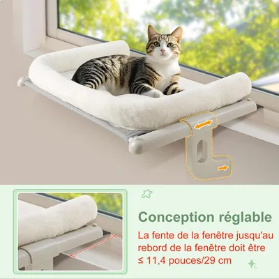 HausPets Hängematte Katze Fenster 56cm Träger 18kg Weiß