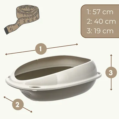 Katzenklo mit Rand Katzenklo Offen Katzentoilette hoch Schalentoilette Katzenklo mit Rand Katzenklo Offen Katzentoilette hoch Schalentoilette