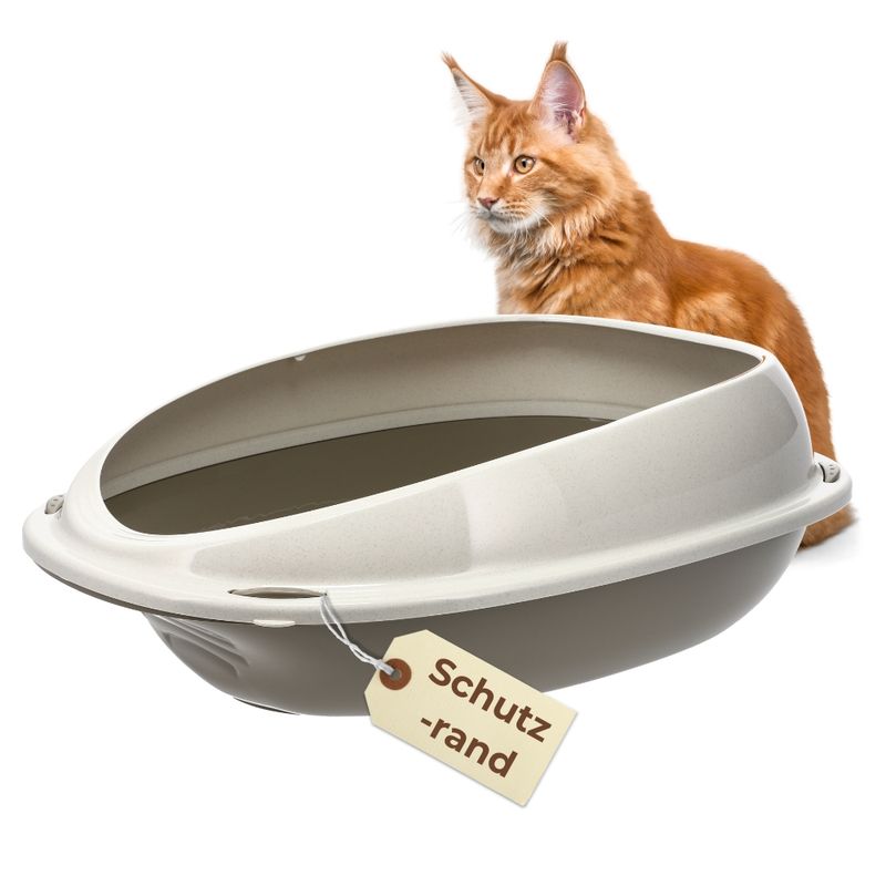 Katzenklo mit Rand Katzenklo Offen Katzentoilette hoch Schalentoilette