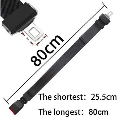 Pawffee Extensor de cinturón de seguridad 80cm negro, clip para hombro