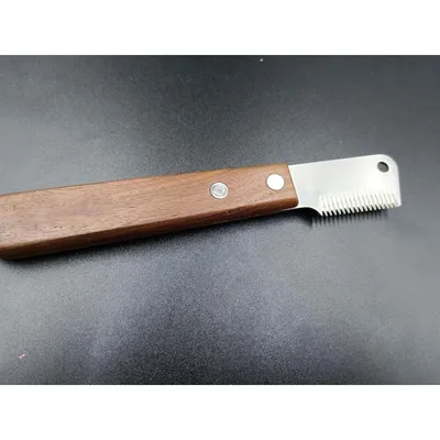 Zuxbolf - Couteau à Trimmer - Peigne toilettage bois