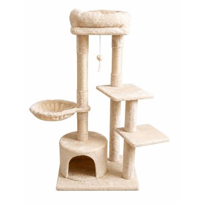 Arbre à chat avec coussin beige