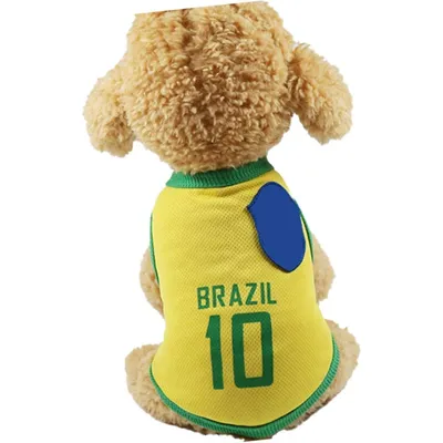 WM-T-Shirt Fußballjacke für Hunde Doggy L gelb Sommer WM-T-Shirt Fußballjacke für Hunde Doggy L gelb Sommer
