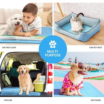 Kühlmatte für Hunde/Katzen, Größe M – wasserdicht, waschbar, rutschfest