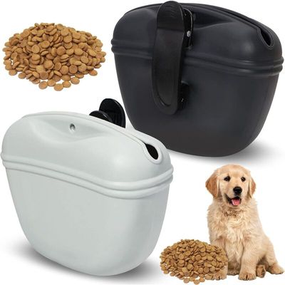Pawffee Bolsa para premios para perros – modelo portátil con clip y cierre