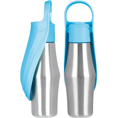 Pawffee Botella de agua azul claro 750ml a prueba de fugas para perros Pawffee Botella de agua azul claro 750ml a prueba de fugas para perros