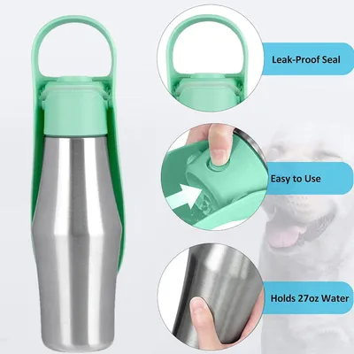 Pawffee Botella de agua para perros 750 ml – Accesorio portátil exteriores Pawffee Botella de agua para perros 750 ml – Accesorio portátil exteriores