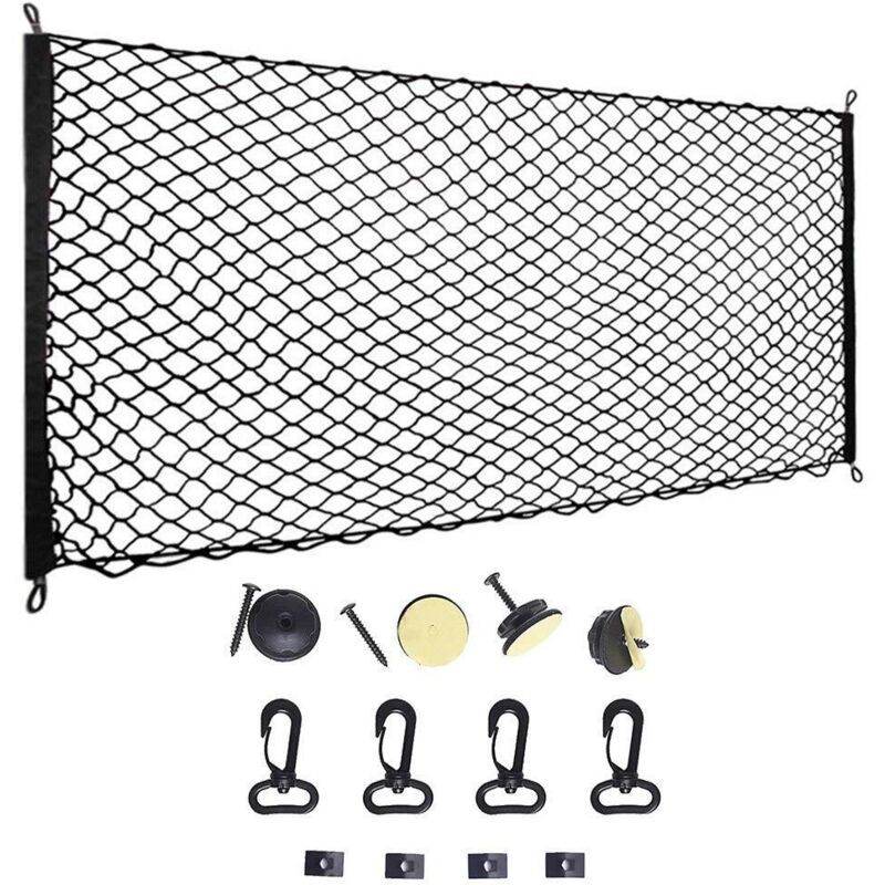 Kofferraumnetz 110x60 – elastische Aufbewahrung und Hundetrennung