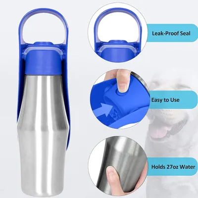 Pawffee Botella de agua para perros, ideal para viajes