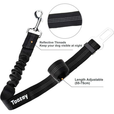 Pawffee 2 cinturones de seguridad ajustables con mosquetón para perros