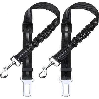 Hundegurte – 2er-Set, verstellbar, mit Karabinerhaken für das Auto Hundegurte – 2er-Set, verstellbar, mit Karabinerhaken für das Auto