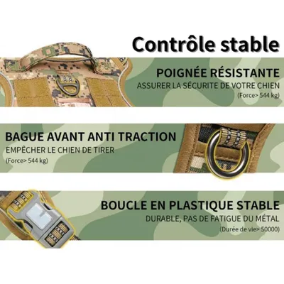Hundegeschirr Camo XL – robust, atmungsaktiv und einfach anzulegen Hundegeschirr Camo XL – robust, atmungsaktiv und einfach anzulegen