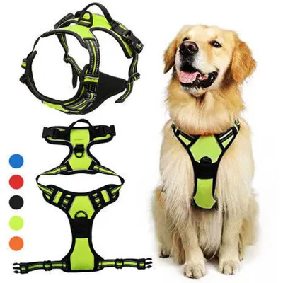 Pawffee Arnés rojo para perro, talla M – ajustable y modelo reflectante Pawffee Arnés rojo para perro, talla M – ajustable y modelo reflectante