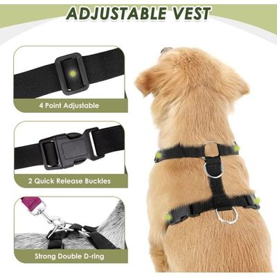 Pawffee Arnés rosa talla M transpirable para perros, seguro para el coche