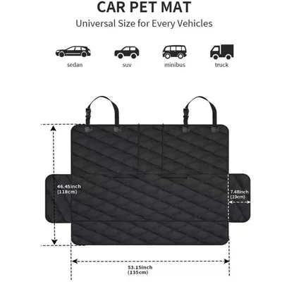 Pawffee Funda trasera impermeable antideslizante 135x120 para perros Pawffee Funda trasera impermeable antideslizante 135x120 para perros