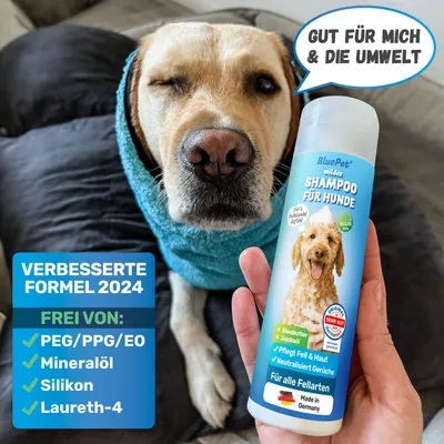 BluePet Hundeshampoo, Shampoo für Hunde Mild & Pflegend, Made in Germany